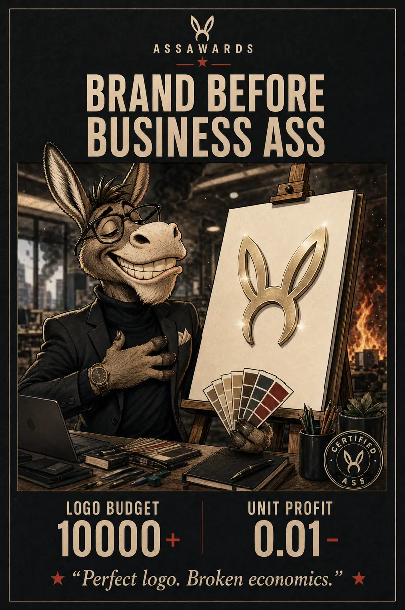 Brand Before Business Ass certified ass award title card