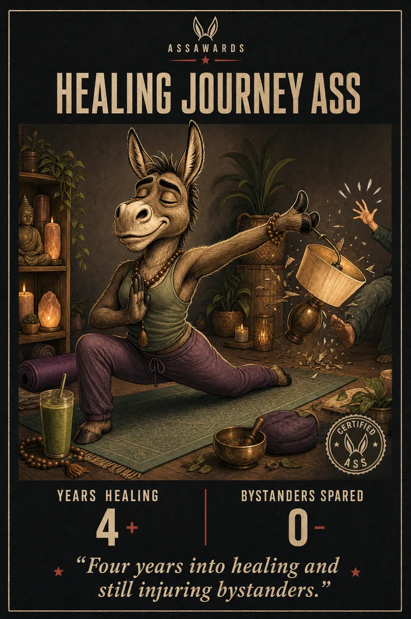 Healing Journey Ass certified ass award title card