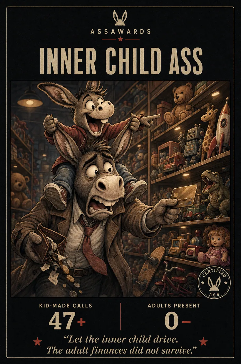 Inner Child Ass certified ass award title card