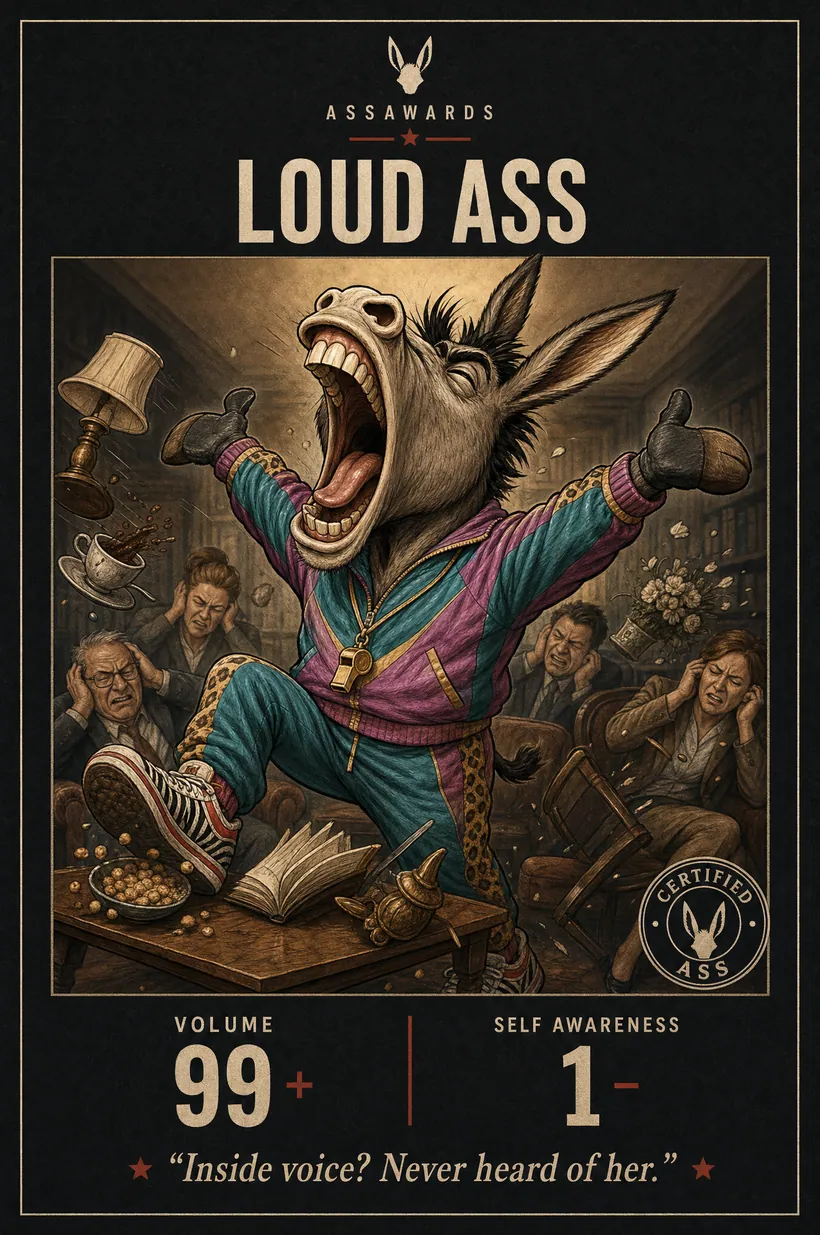 Loud Ass certified ass award title card