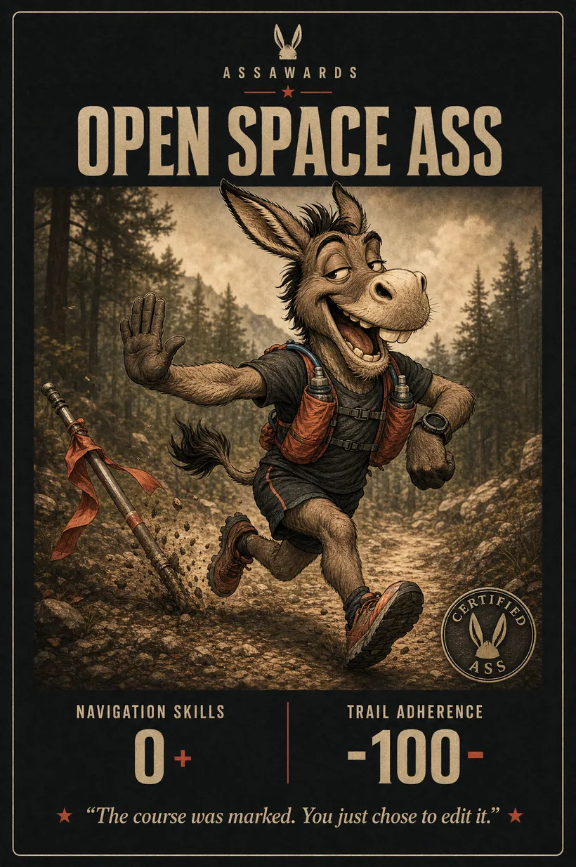 Open Space Ass certified ass award title card