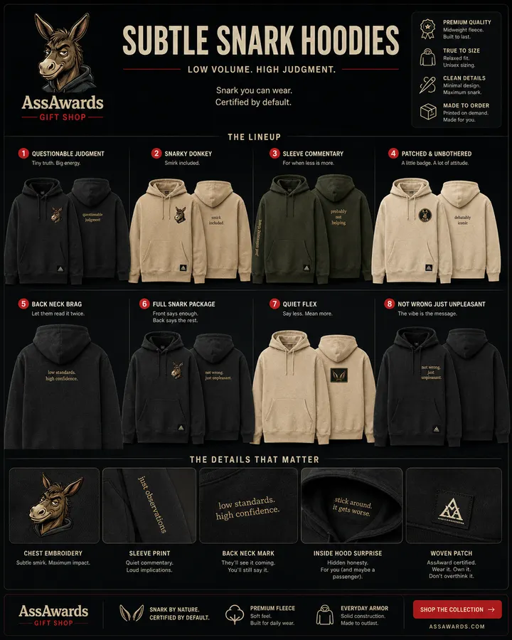 Subtle Snark Hoodies poster